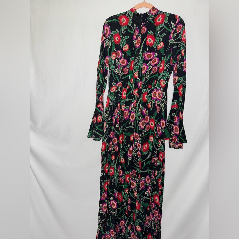 Misa Colorful Floral dress backless